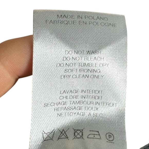 IRO Agnette Blue Tweed Distressed Snap Front Jacket Women's Size 38 US M Moto - Picture 11 of 11